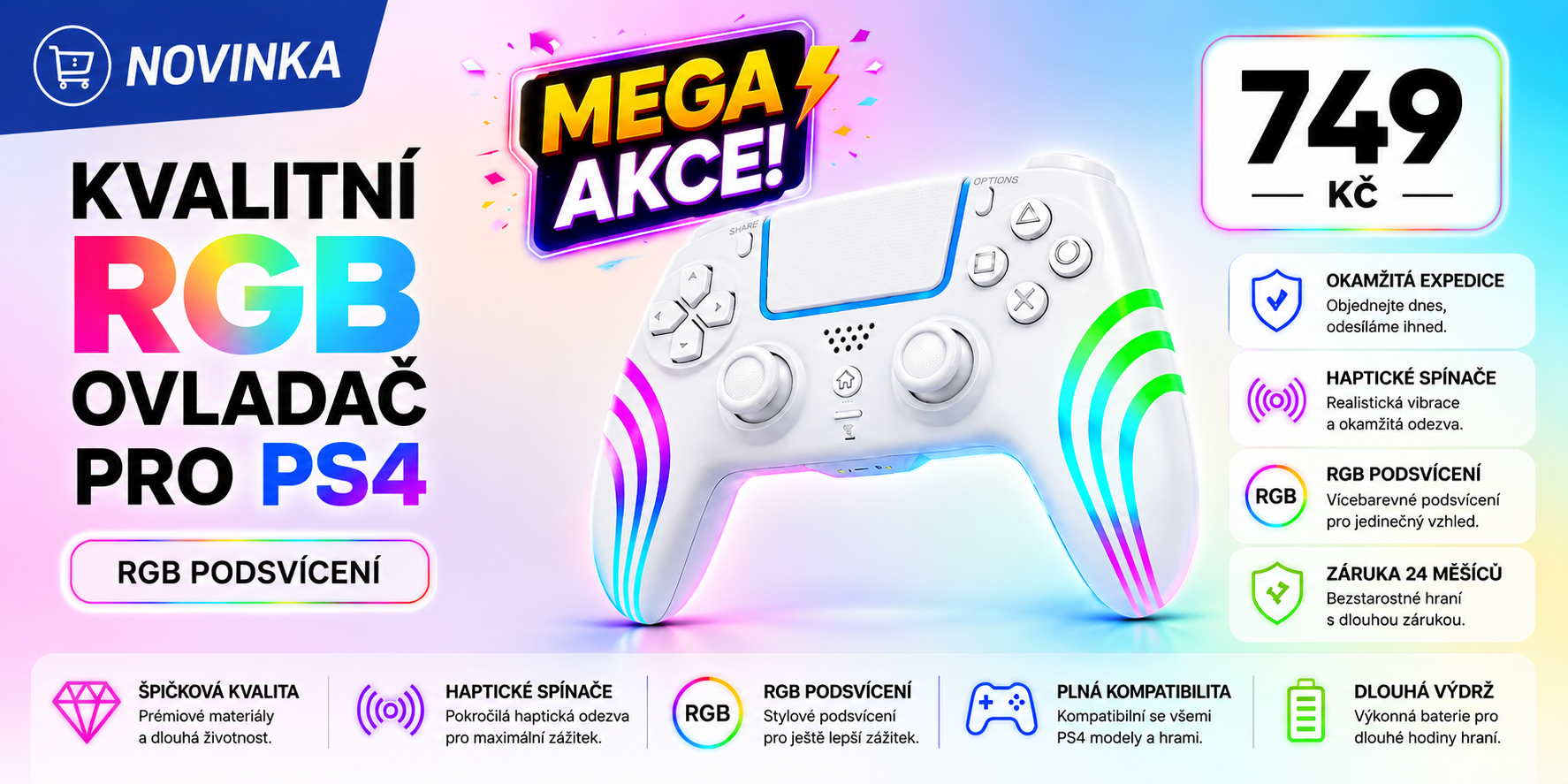 kvalitní os4 gamepady za super ceny