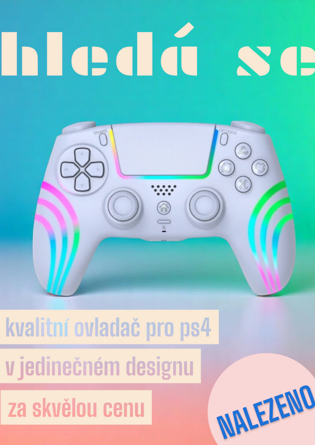 parádní ps4 ovladače s RGB podsvícením