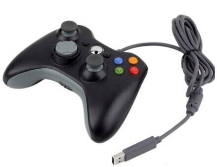 Xbox 360 kabelový ovladač černý Xbox 360 kabelový ovladač černý